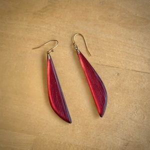 Alexis Bittar Coral Lucite Drop Earrings